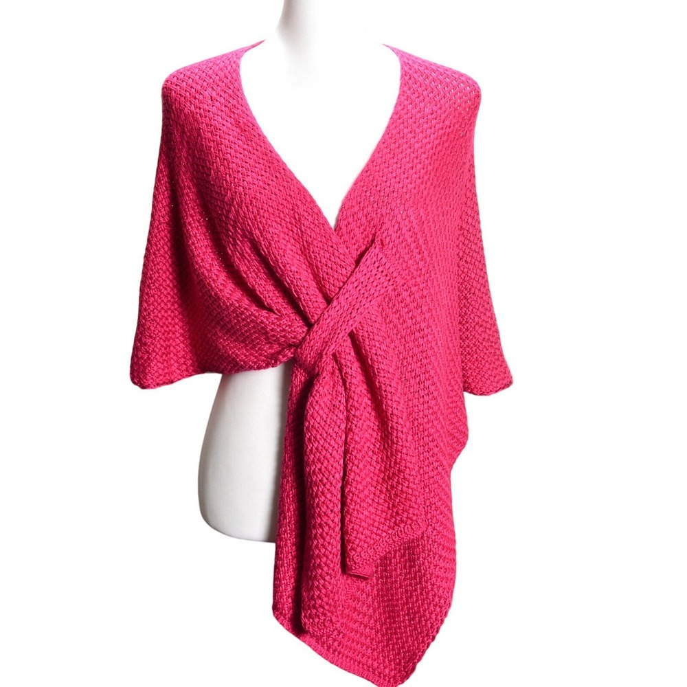 Chico's Textured Knit Lightweight Kimono Wrap Shall Sweater S M Layering Resort